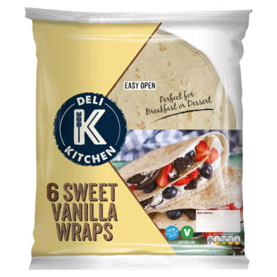 Deli Kitchen 6 Sweet Vanilla Wraps 300g