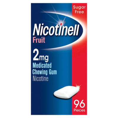 Nicotinell Fruit Nicotine 2mg Medicated Chewing Gum 96 Pieces