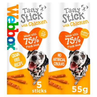 Webbox 5 Tasty Sticks with Chicken 55g