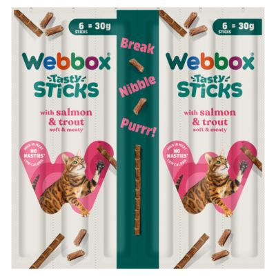 Webbox Cat Sticks Salmon Treats 6 Sticks