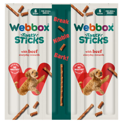 Webbox Small Dogs Treats Delight Tasty Sticks Beef 6 Treats NWT5597