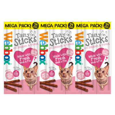 Webbox 14 Tasty Sticks with Salmon & Trout 70g