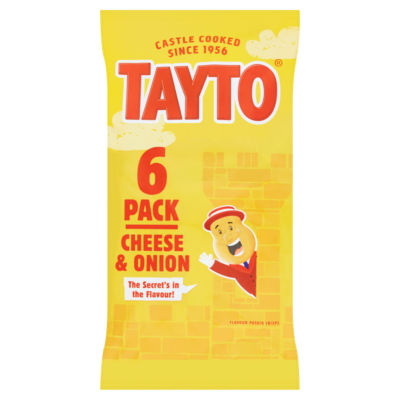 Tayto Cheese & Onion Crisps 6X25g