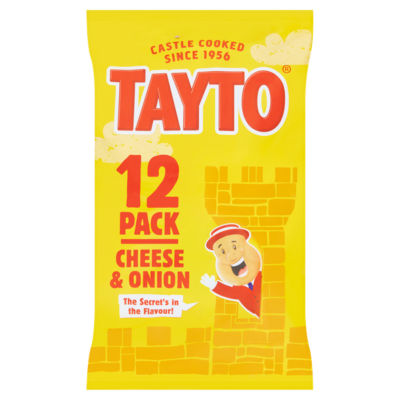 Tayto Cheese & Onion Crisps 12X25g