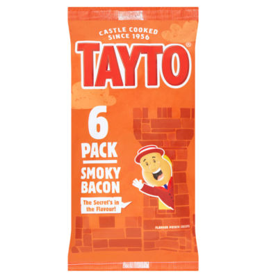 Tayto Smoky Bacon Crisps 6X25g