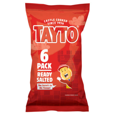 Tayto Ready Salted Crisps 6 X 25G Pack