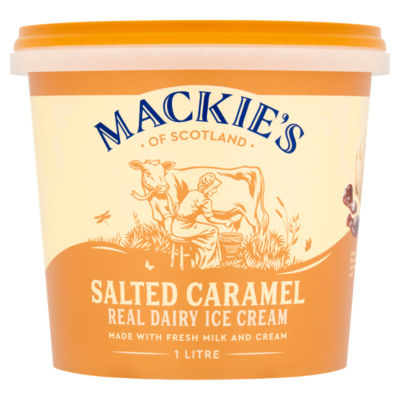 MACKIES Mackie's Salted Caramel Dairy Ice Cream 1Ltr
