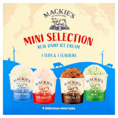 MACKIES Mackie's Mini Selection Dairy Ice Cream 4X120ml