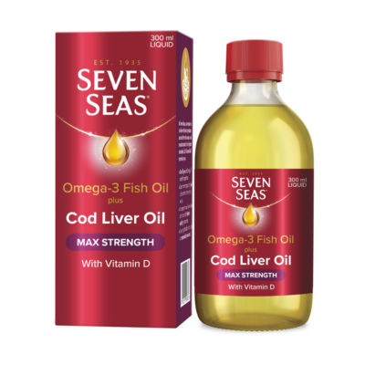 Seven Seas Cod Liver Oil & Omega 3 Maximum Strength Liquid 300Ml