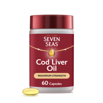 Seven Seas Cod Liver Oil Omega-3 Capsules with Maximum Strength Vitamin D - 60s