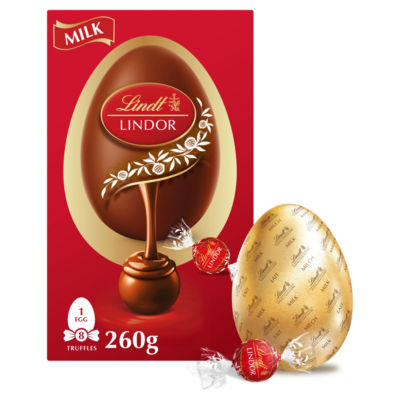 Lindt Lindor Milk Chocolate Egg with Milk Truffles 260g