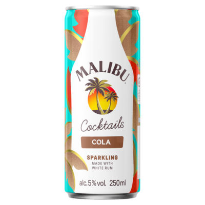 Malibu Pre-Mixed Sparkling Cola Rum Drink 250ml