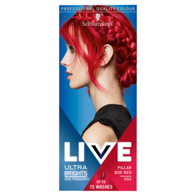 Schwarzkopf Live Ultra Brights Semi-Permanent Hair Dye - Pillar Box Red 092