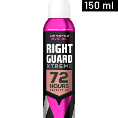 Right Guard Xtreme Women 72h Invisible Antiperspirant Deodorant, 150ml