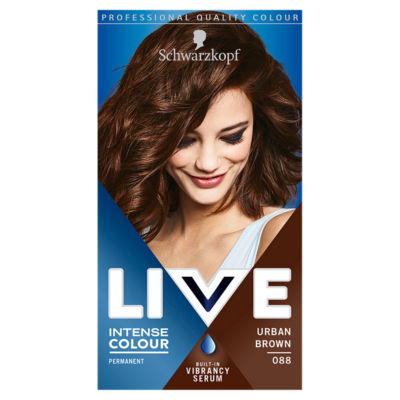 Schwarzkopf Live Intense Colour Permanent Hair Dye - Urban Brown 088