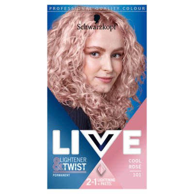 Schwarzkopf lightener twist permanent pink hair dye 101 cool rose