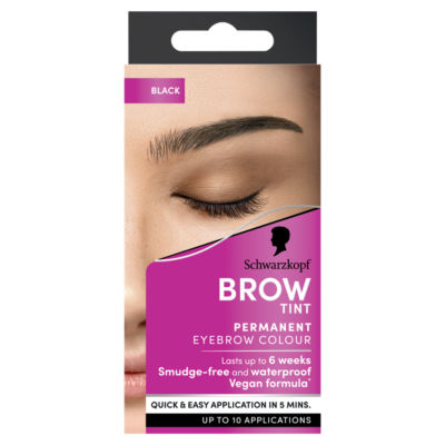 Schwarzkopf Brow Tint Black, Permanent Eyebrow Colour, 10ml
