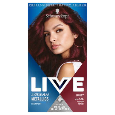 Schwarzkopf LIVE Urban Metallics Ruby Glaze Permanent Hair Dye U68