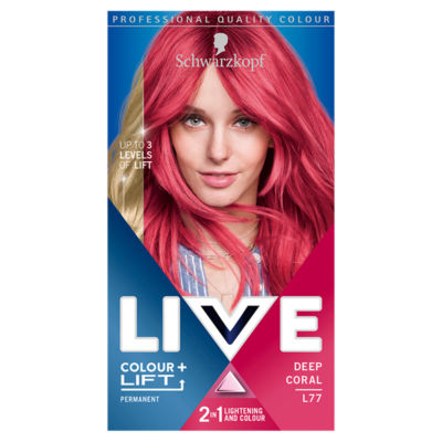Schwarzkopf LIVE Colour + Lift Deep Coral Permanent Hair Dye L77
