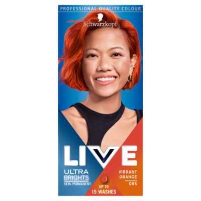 Schwarzkopf LIVE Ultra Brights Vibrant Orange Semi-permanent Hair Dye 085