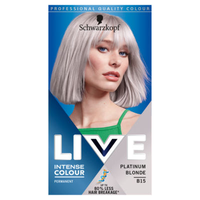 Schwarzkopf LIVE Intense Colour Platinum Blonde Permanent Hair Dye B15