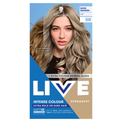 Schwarzkopf LIVE Intense Colour L26 Nude Bronde Permanent Hair Dye ...