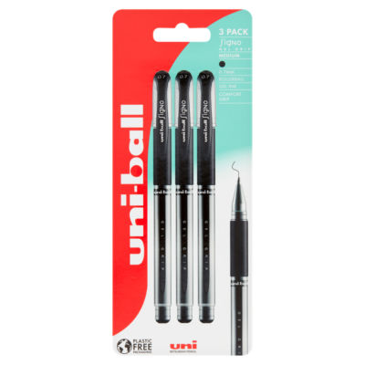 uni-ball Signo Gel Grip UM-151(07)S 3pc Blister Black PFP