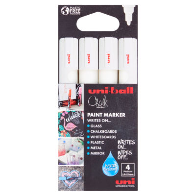 uni-ball 4 Chalk Marker White PWE-5M Medium 1.8-2.5mm