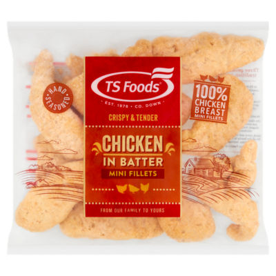 TS FOODS Battered Chicken Breast Fillet1kg