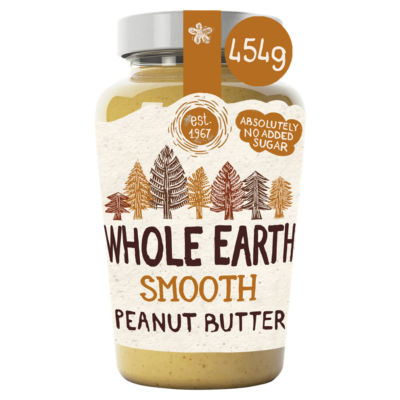 Whole Earth Original Smooth Peanut Butter 454g, folic acid free