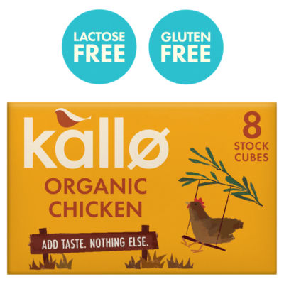 Kallo Organic Chicken Stock Cubes 8 X 11G