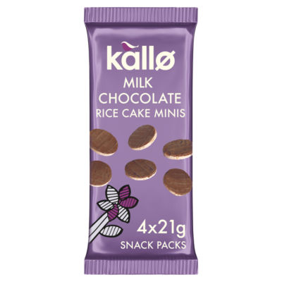 Kallo Milk Chocolate Rice Cake Minis 4x21g (84g)