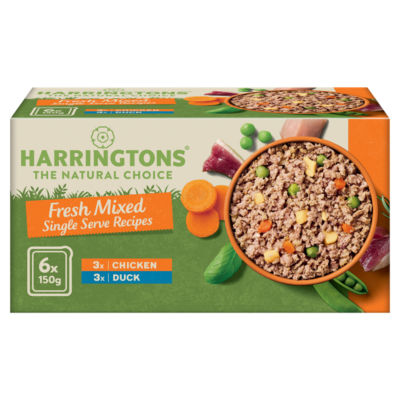 Harringtons Fresh Mixed Single Serve Recipes with Veg Adult Grain Free 6 x 150g