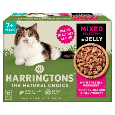 Harringtons Senior Wet Cat Food Pouches Mixed in Jelly 12x85g