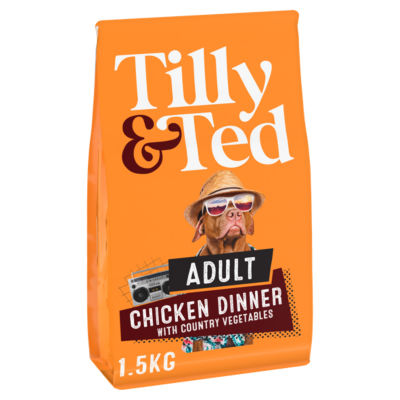 Tilly & Ted Grain Free Adult Dry Dog Food Free Chicken Dinner 1.5kg