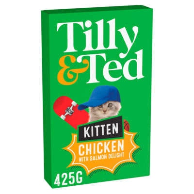 Tilly & Ted Kitten Dry Cat Food Chicken & Salmon Delight 425g