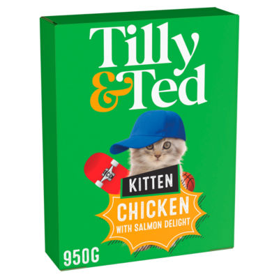 Tilly & Ted Kitten Dry Cat Food Chicken & Salmon Delight 950g