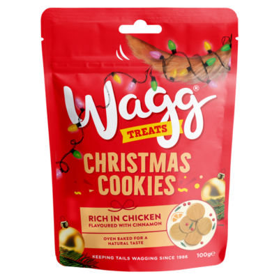 Wagg Christmas Cookies Dog Treats Clip Strip 100g