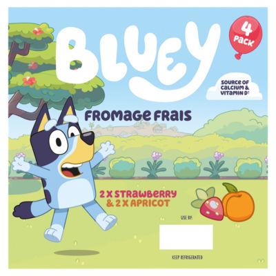 Bluey Fromage Frais Strawberry & Apricot 4x85g