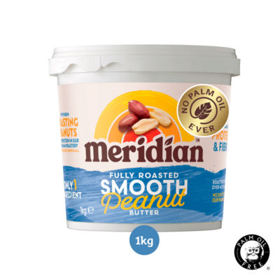 Meridian Smooth Peanut Butter Palm Oil Free 1Kg, folic acid free