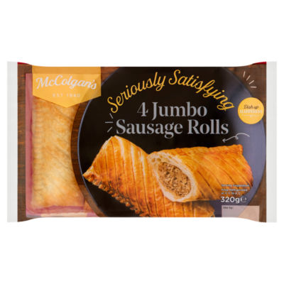 McCOLGANS McColgan's 4 Jumbo Sausage Rolls 320g