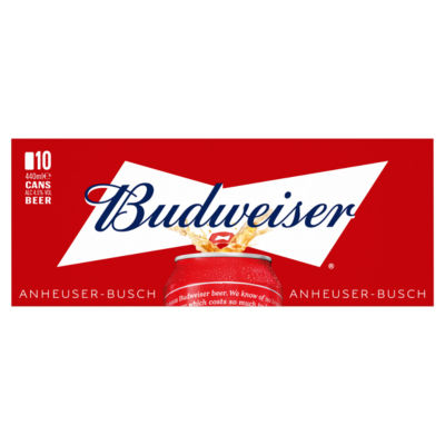 Budweiser Lager Beer Cans 10x440ml