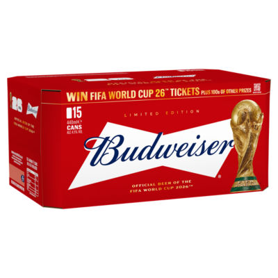 Budweiser Lager Beer Cans 15x440ml