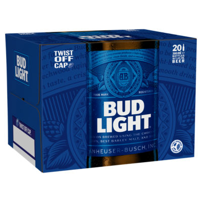 Bud Light Lager Beer Bottles 20x300ml