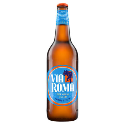 Via Roma Premium Lager Beer Bottle 660ml
