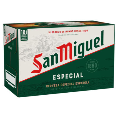 San Miguel Premium Lager Beer Bottles 18x330ml
