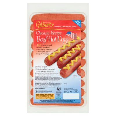Gilberts American Hot Dogs 350G