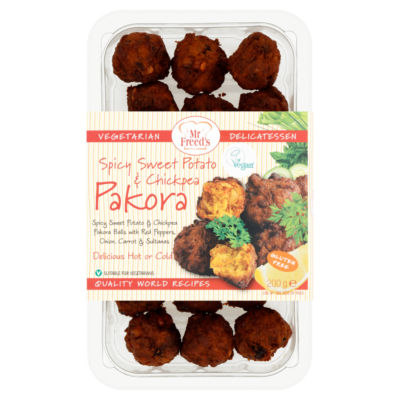 Mr Freeds Vegetarian Delicatesssen Spicy Sweet Potato & Chickpea Pakora 200g
