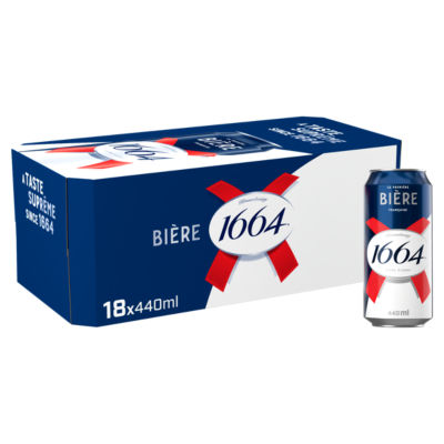 Kronenbourg 1664 Biere Beer Lager 18x440ml Cans