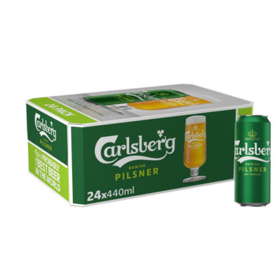 Carlsberg Danish Pilsner Lager Beer Cans 24 x 440ml